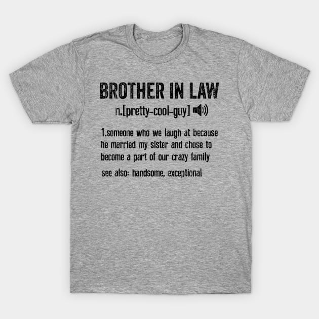 Brother In Law // Black T-Shirt by Throbpeg